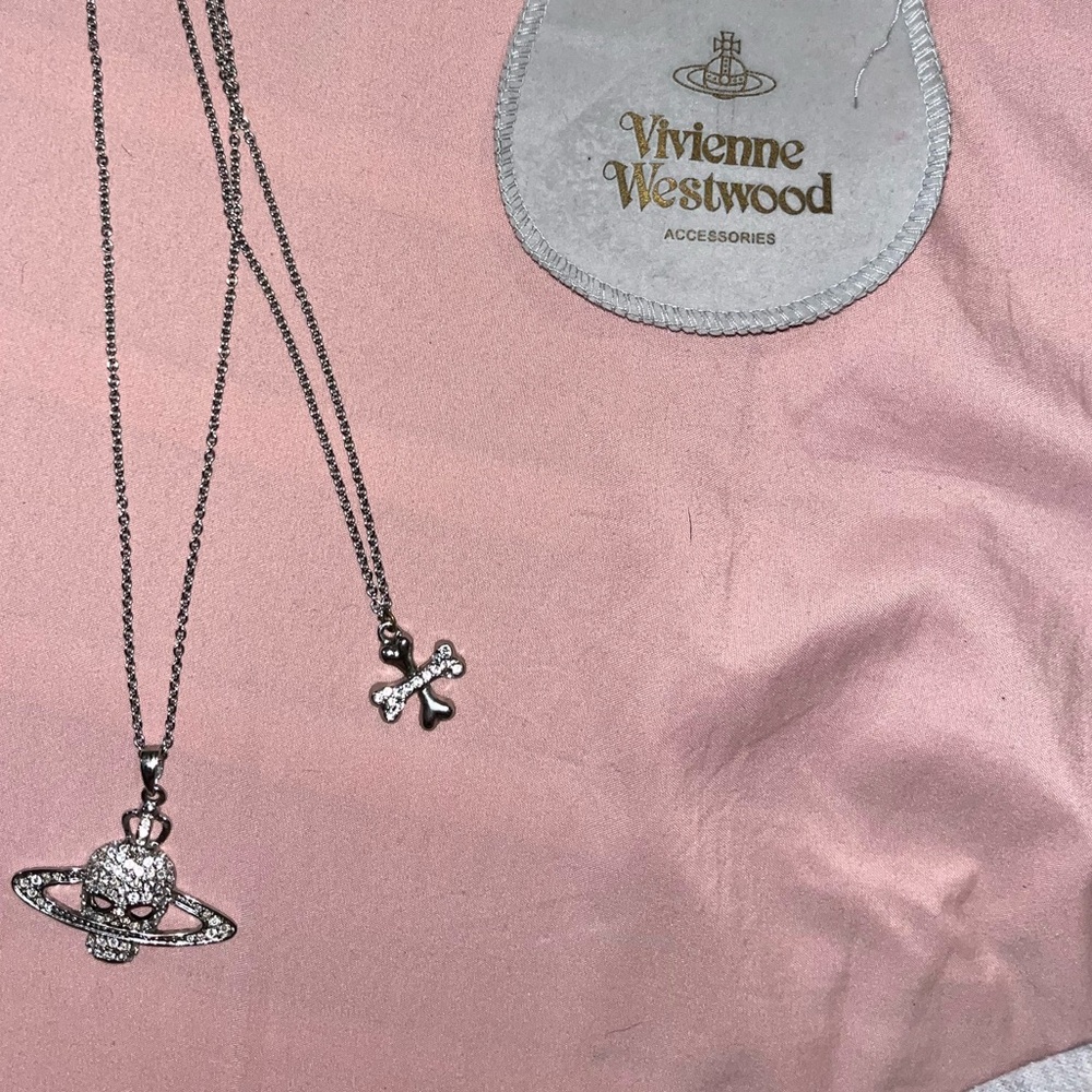 Vivienne westwood skull and bones necklace
